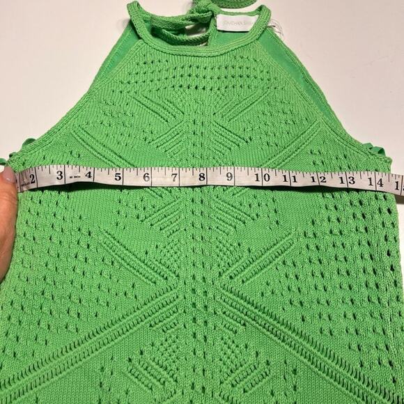 Jonathan Simkhai Bright Green Shireen Engineered Lace Mini Dress NWT XS - Picture 14 of 15